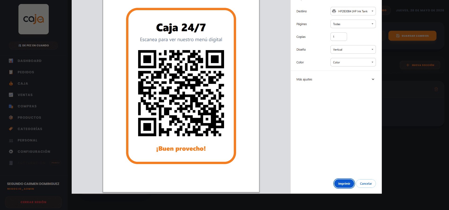 Caja247 — POS SaaS para Restaurantes Multi-sede - captura 5